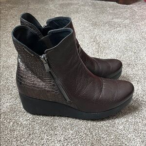 Mephisto Dark Brown Ankle Boots